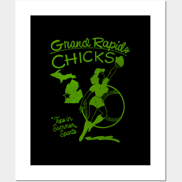 Grand Rapids Chicks 'S Baseball Team Wall Art by AlfieDreamy 